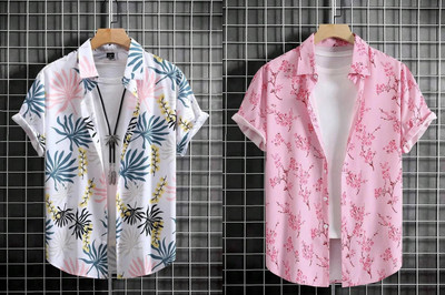 VD Looks Men Printed Casual Multicolor Shirt(Pack of 2)