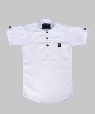 Kuwarshah Boys Solid Casual White Shirt