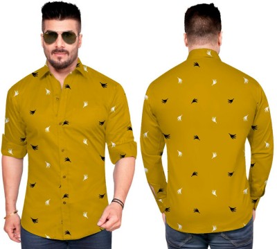 sadarshini fashion Men Floral Print Casual Yellow Shirt