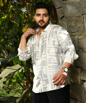 Instafab Plus Men Self Design Casual Multicolor Shirt