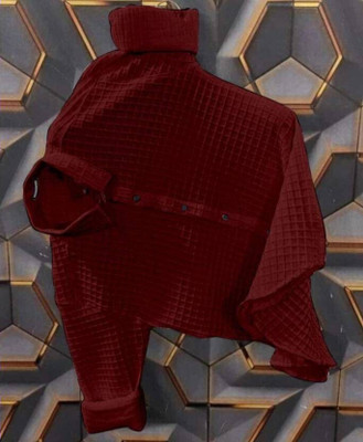 Marmic Fab Men Polka Print Casual Maroon Shirt
