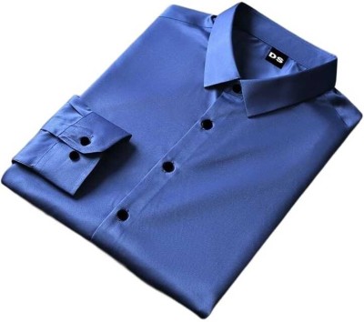 Urbatren Fashion Men Solid Formal Light Blue Shirt