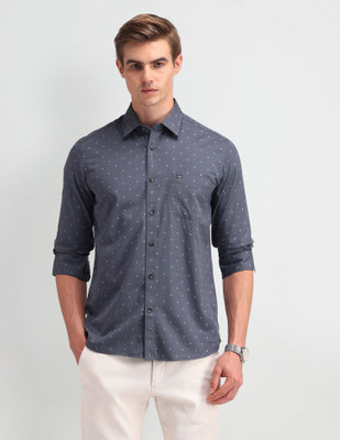 Arrow Sport Men Floral Print Casual Grey Shirt