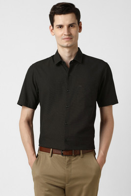 PETER ENGLAND Men Solid Formal Black Shirt