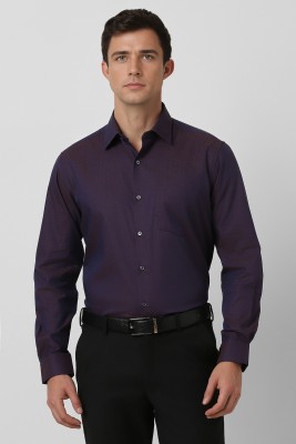 VAN HEUSEN Men Self Design Formal Purple Shirt