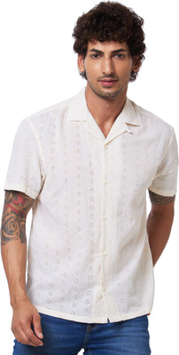 Spykar Men Solid Casual White Shirt