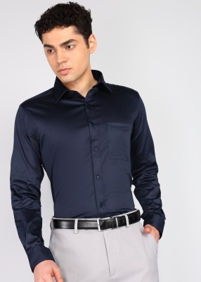 Raymond Men Solid Formal Dark Blue Shirt