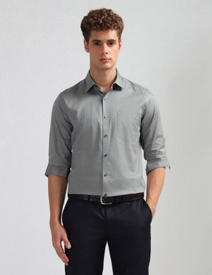 ARROW Men Geometric Print Formal Grey Shirt