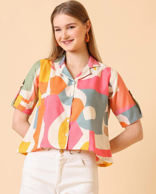 MOXTE Women Printed Casual Multicolor Shirt