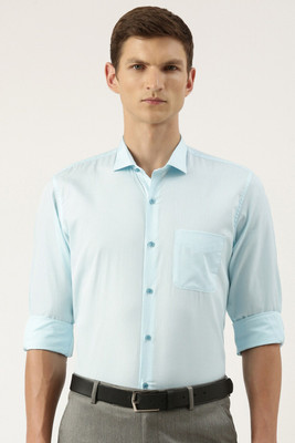 PETER ENGLAND Men Solid Formal Blue Shirt