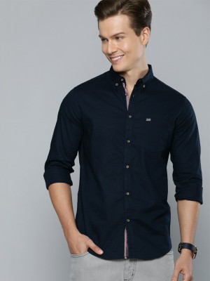 The Indian Garage Co. Men Solid Casual Blue Shirt