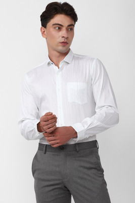 PETER ENGLAND Men Self Design Formal White Shirt