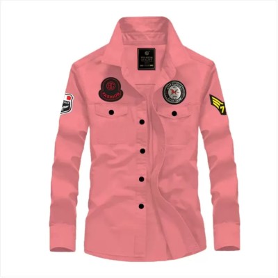 GeLANI ENTERPRISE Men Solid Casual Pink Shirt