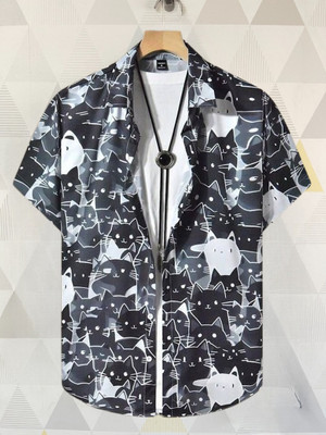 Zonly Men Printed Casual Multicolor Shirt
