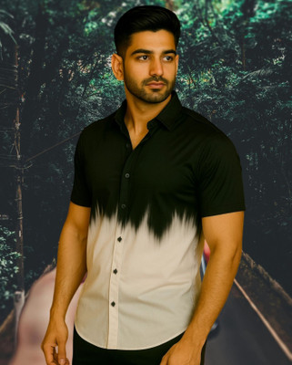 Mahek Fashion Men Dyed/Ombre Casual Black Shirt
