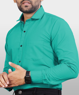 METRONAUT Men Solid Casual Light Green Shirt