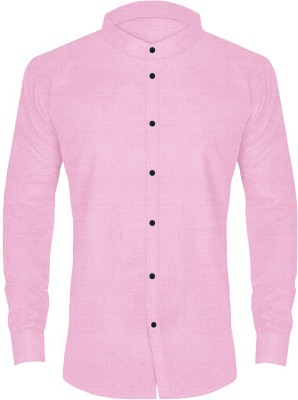 METRONAUT Men Solid Casual Pink, White Shirt