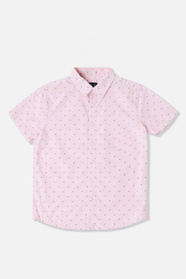 Allen Solly Boys Polka Print Casual Pink Shirt