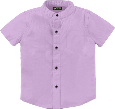 Krishna Plus Boys Solid Casual Purple Shirt