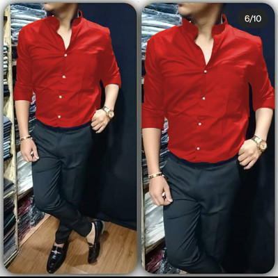 SHIRTZONE Men Solid Formal Red Shirt