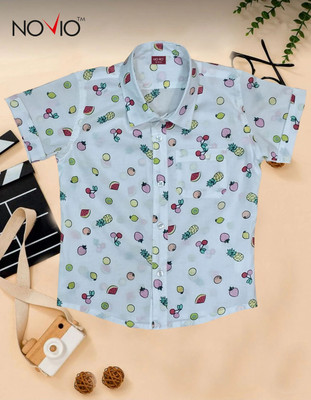NOVIO Baby Boys Printed Casual Multicolor Shirt