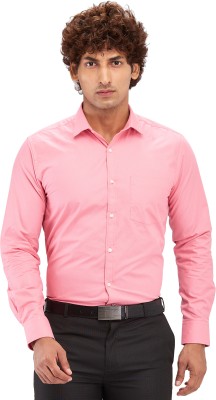 PARK AVENUE Men Self Design Formal Red Shirt