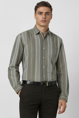 VAN HEUSEN Men Striped Formal Grey Shirt