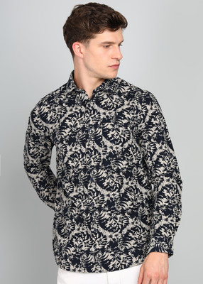 INTEGRITI Men Floral Print Casual Black Shirt