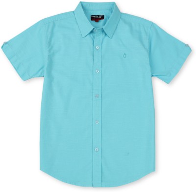 GINI & JONY Baby Boys Solid Casual Blue Shirt