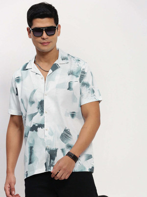 SHOWOFFFF Men Printed Casual White Shirt