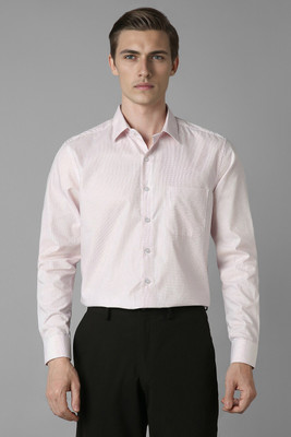 LOUIS PHILIPPE Men Self Design Formal Pink Shirt