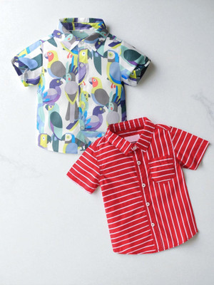 KIDOOZA Boys Printed, Checkered Casual Multicolor Shirt