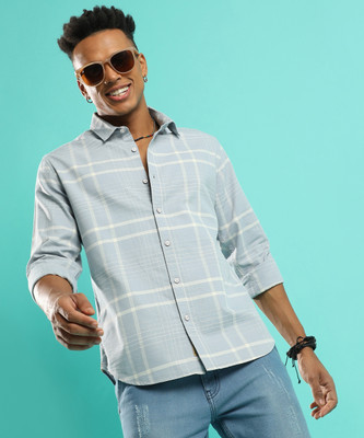 CAMPUS SUTRA Men Printed Casual Grey Shirt