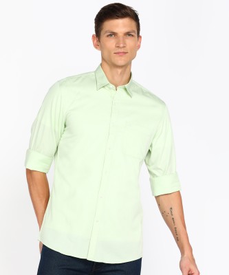 PETER ENGLAND Men Solid Casual Light Green Shirt