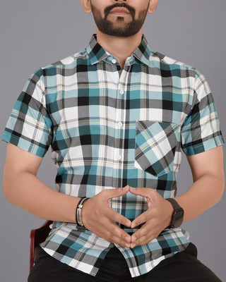 Voroxy Men Checkered Casual Multicolor Shirt