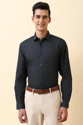 Allen Solly Men Solid Formal Black Shirt