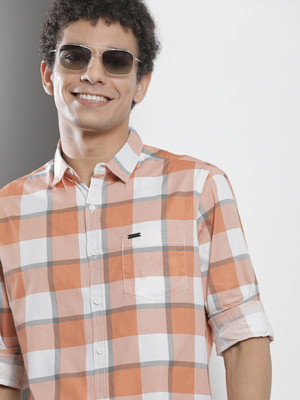 The Indian Garage Co. Men Checkered Casual Brown Shirt