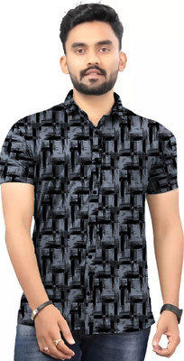 dream believe fashion Men Printed Casual Grey, Black Shirt