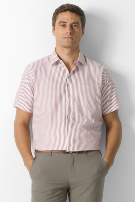 VAN HEUSEN Men Striped Formal Red, White Shirt