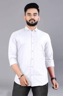 athaa enterprise Men Solid Casual White Shirt