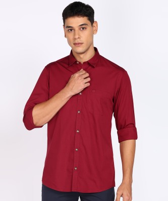 PETER ENGLAND Men Solid Casual Red Shirt