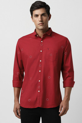 VAN HEUSEN Men Printed Casual Red Shirt