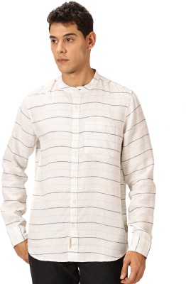 THOMAS SCOTT Men Striped Casual Beige, Black, Cream Shirt