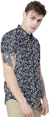 Lavish Men Printed Casual Black, Cream Shirt