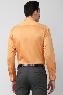 PETER ENGLAND Men Solid Formal Orange Shirt