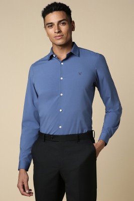 Allen Solly Men Solid Formal Blue Shirt