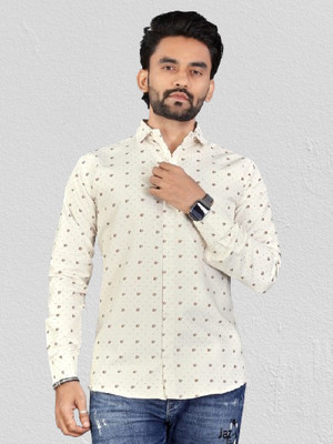 ALVIN ENTERPRISE Men Printed Formal Light Blue Shirt