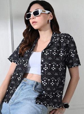 FUBACK Women Floral Print Casual Multicolor Shirt