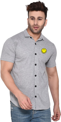tfurnish Men Printed Casual Black Shirt