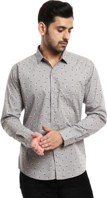 V-MART Men Printed Casual Grey Shirt